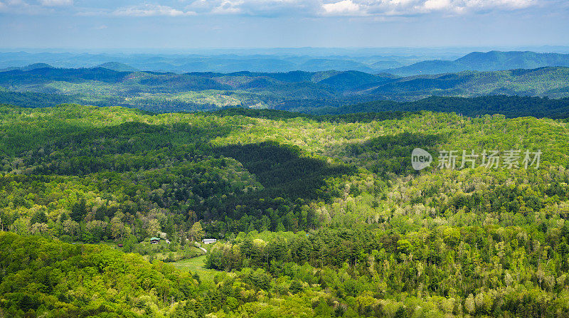 从Cherohala Skyway，田纳西州大烟山的风景